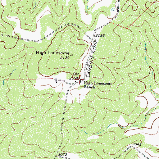 Topographic Map of High Lonesome Ranch, TX