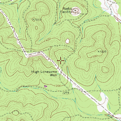 Topographic Map of High Lonesome Well, TX