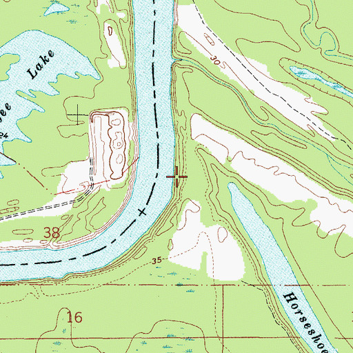 Topographic Map of Buena Vista Landing (historical), AL