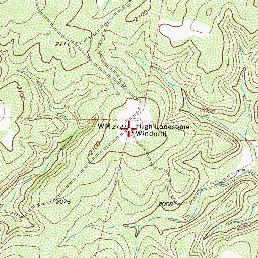 Topographic Map of High Lonesome Windmill, TX