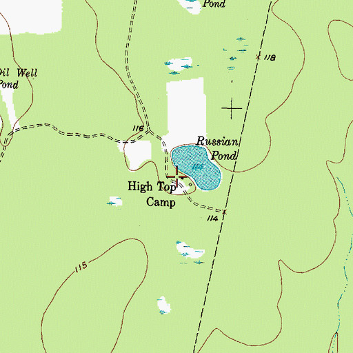 Topographic Map of High Top Camp, TX