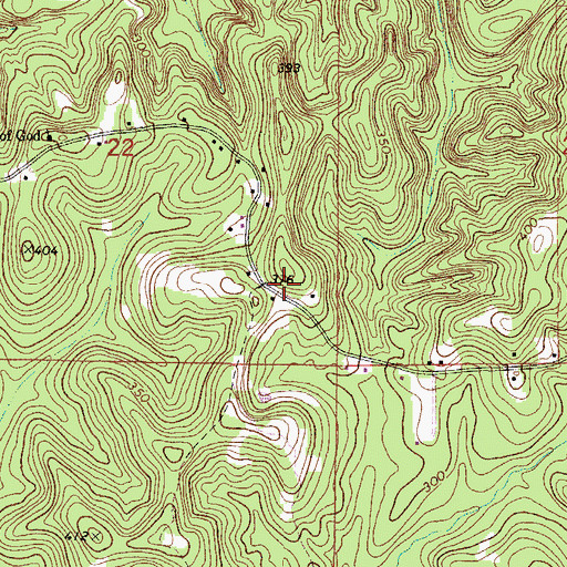 Topographic Map of Pugh (historical), AL