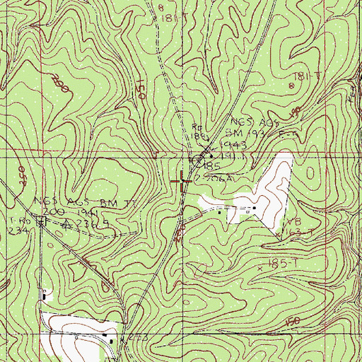 Topographic Map of Dexter Hill School (historical), AL