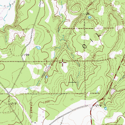 Topographic Map of Hill Oil Field, TX