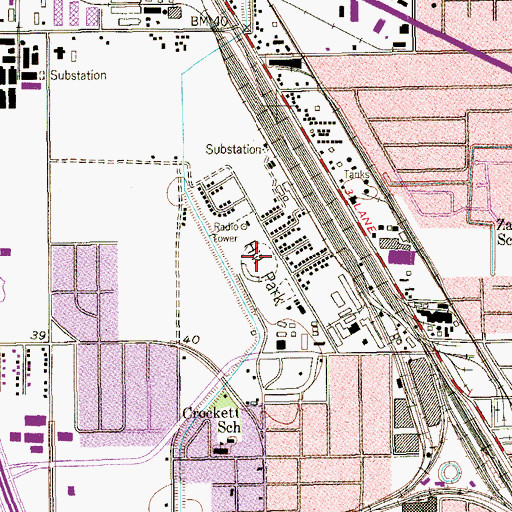 Topographic Map of Hill Park, TX
