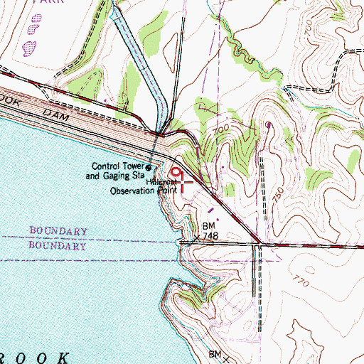 Topographic Map of Hillcrest Observation Point, TX
