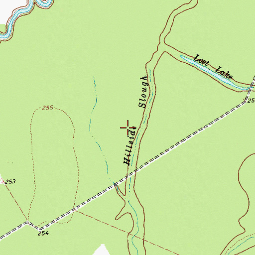 Topographic Map of Hillside Slough, TX