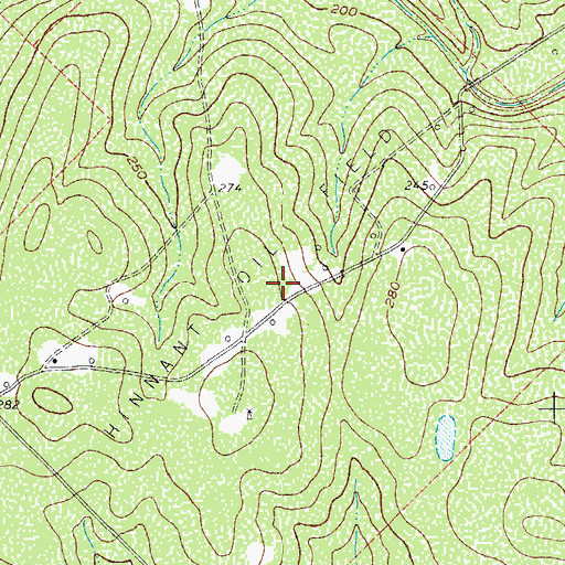 Topographic Map of Hinnant Oil Field, TX