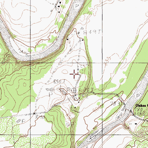 Topographic Map of Hittson Cemetery, TX
