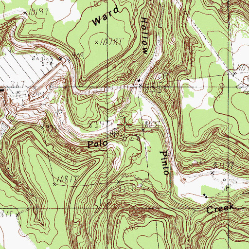 Topographic Map of Hittson Hollow, TX