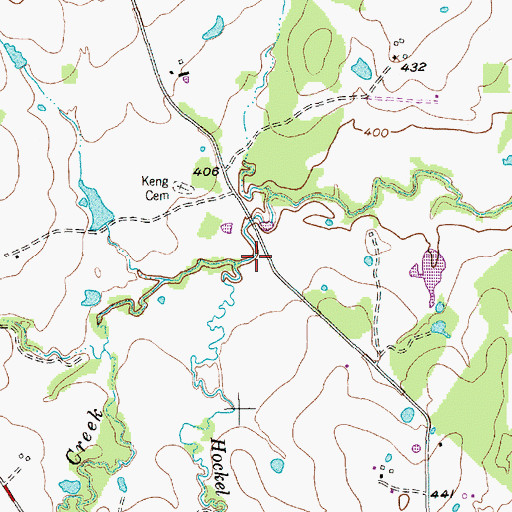 Topographic Map of Hockel Branch, TX