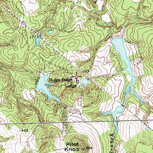 Topographic Map of Hodge Podge Lodge, TX