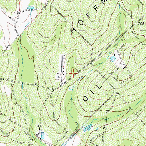 Topographic Map of Hoffman Oil Field, TX