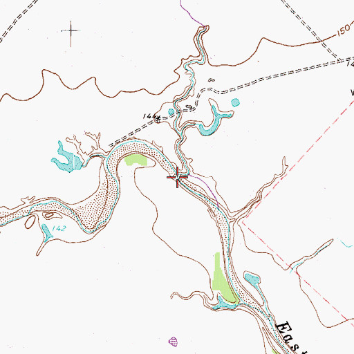 Topographic Map of Hog Branch, TX