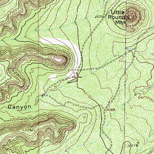 Topographic Map of Hog Canyon, TX