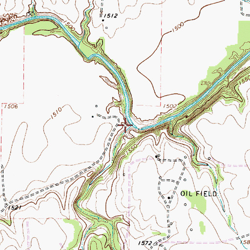 Topographic Map of Hog Creek, TX