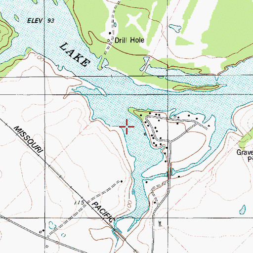 Topographic Map of Hog Hollow, TX