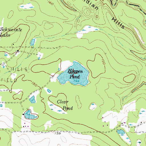 Topographic Map of Hogpen Pond, TX