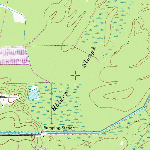 Topographic Map of Holden Slough, TX