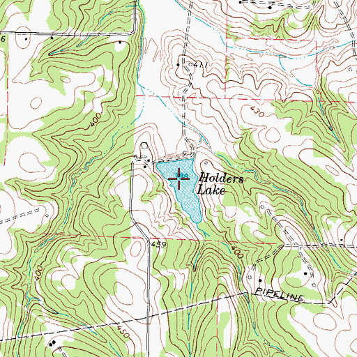 Topographic Map of Holders Lake, TX