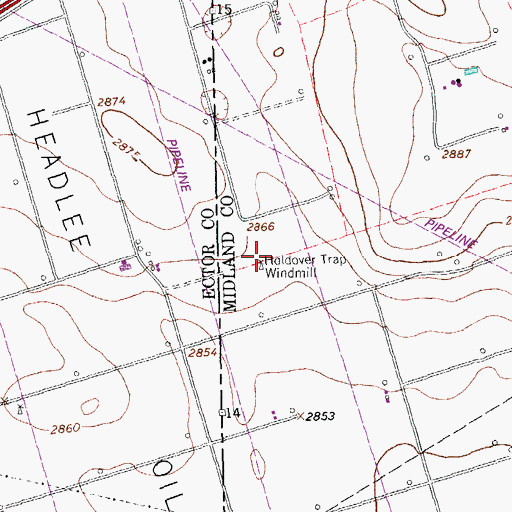 Topographic Map of Holdover Trap Windmill, TX