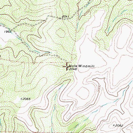 Topographic Map of Hole Windmill, TX