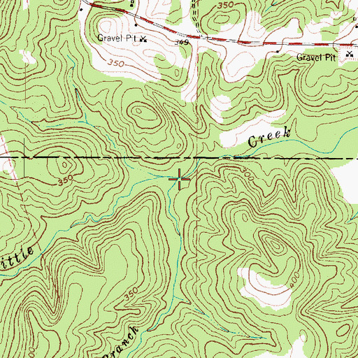 Topographic Map of Holiday Branch, TX
