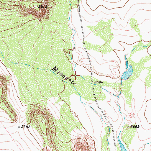 Topographic Map of Holloway Canyon, TX