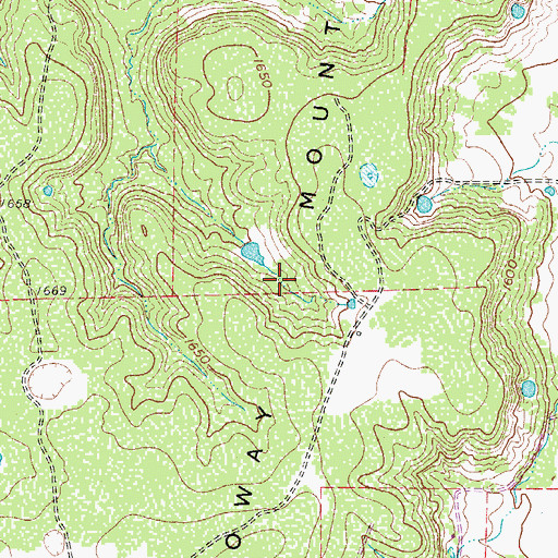 Topographic Map of Holloway Mountains, TX