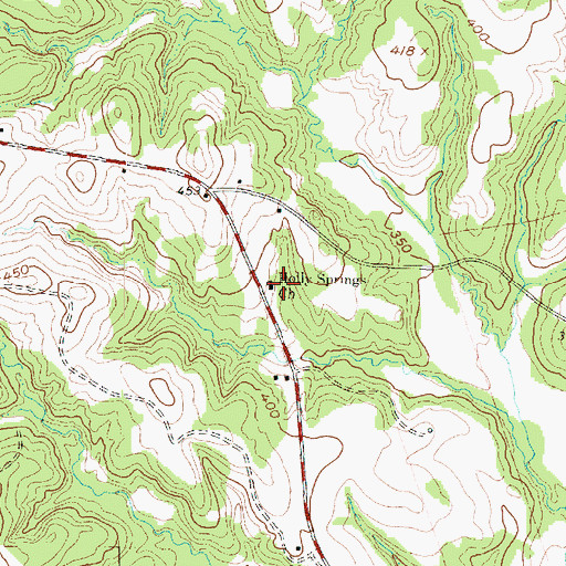 Topographic Map of Holly Springs Church, TX