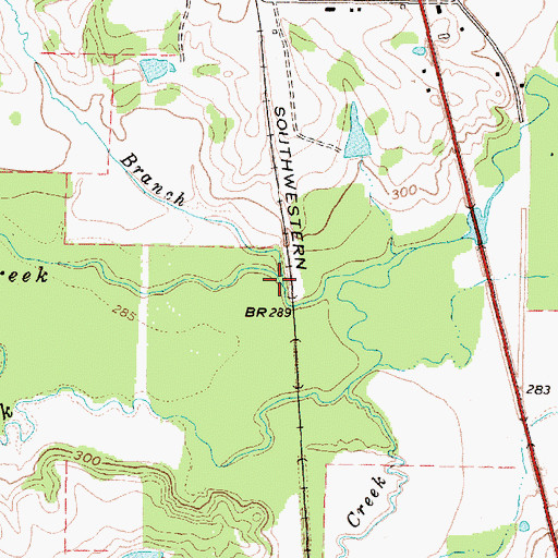 Topographic Map of Holmes Branch, TX