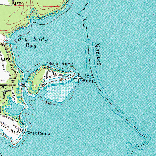 Topographic Map of Holt Point, TX