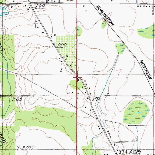 Topographic Map of Freemanville Mennonite Church, AL
