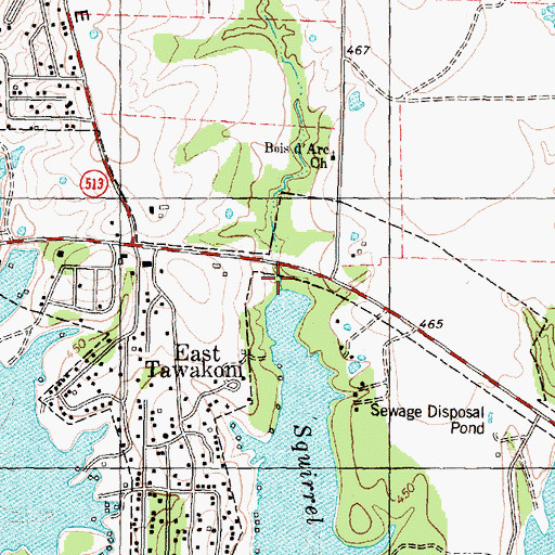 Topographic Map of Hooker Creek, TX