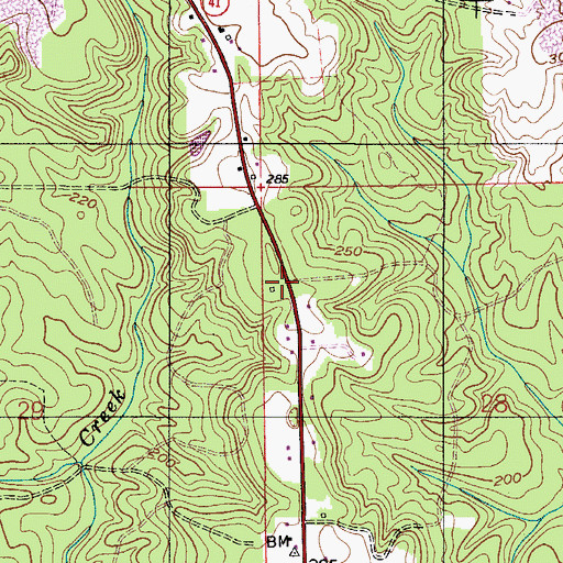 Topographic Map of Hammac Church (historical), AL