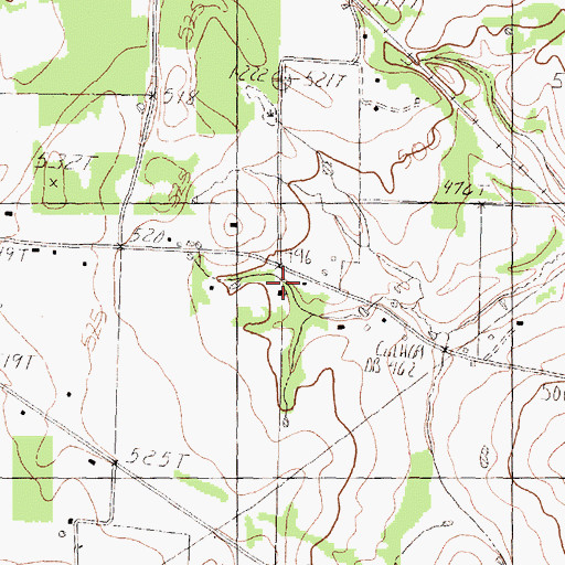 Topographic Map of Hopewell Church, TX
