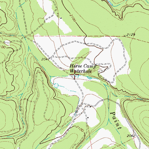 Topographic Map of Horse Camp Waterhole, TX