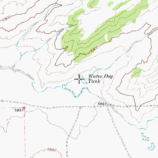 Topographic Map of Water Dog Tank, AZ