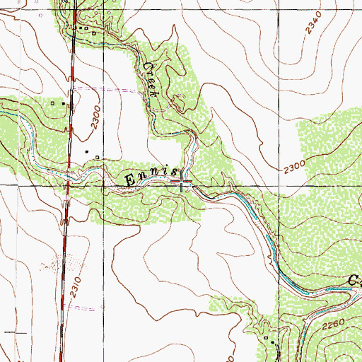 Topographic Map of Horse Creek, TX