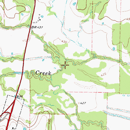 Topographic Map of Horse Pen Creek, TX