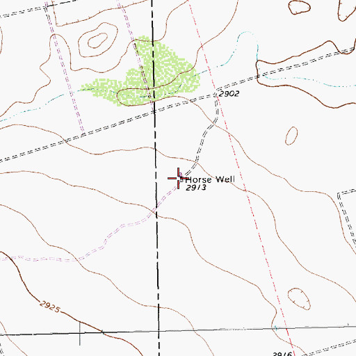 Topographic Map of Horse Well, TX
