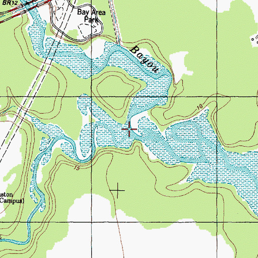 Topographic Map of Horsepen Bayou, TX