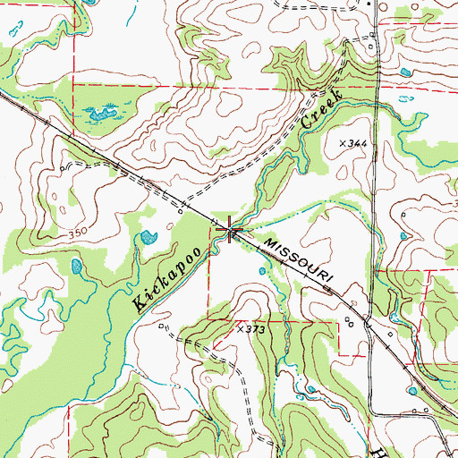 Topographic Map of Horsepen Branch, TX