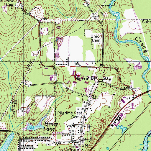 Topographic Map of Jefferson Davis Community College, AL