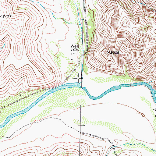 Topographic Map of House Canyon, TX