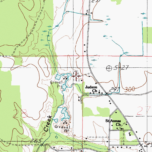 Topographic Map of Judson Cemetery, AL
