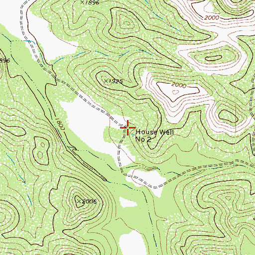 Topographic Map of House Well Number Two, TX