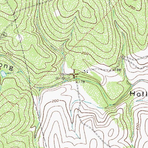Topographic Map of House Windmill, TX