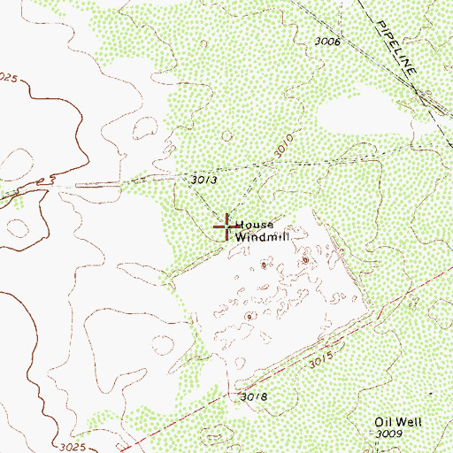 Topographic Map of House Windmill, TX