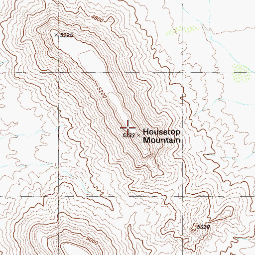 Topographic Map of Housetop Mountain, TX